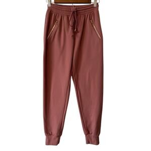 Indero Women's S Mauve Loungewear Casual‎ Travel Soft Fleece Relaxed Fit Joggers